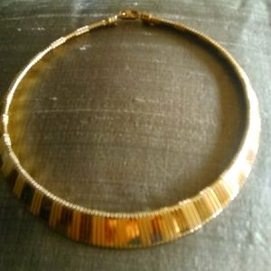 Egyptian Style Gold Necklace & Matching Bracelet